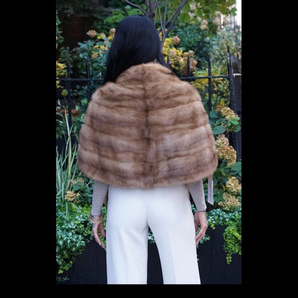 Pre-owned Vintage Pastel Mink Stole - Picture 2 of 3